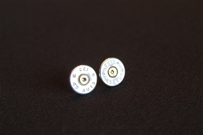 45 Caliber Silver Single Post Earrings